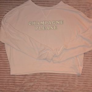 Women’s “Champagne, Please” Sweatshirt Size XL